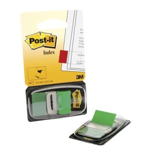 POST-IT, Post-it Haftstreifenspender Index 680-3 Farbe des Haftstreifens: Grün 7000029856, POST-IT Index Tabs 25,4x43,2mm 680-3 grün/50 Tabs