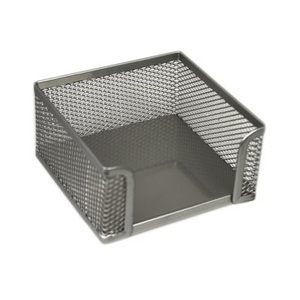 undefined, Zettelbockhalter mit Gitter 95x95mm silber, Zettelbockhalter mit Gitter 95x95mm silber