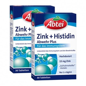 Abtei, Abtei Zink + Histidin, Zink + Histidin (30 Tabletten)