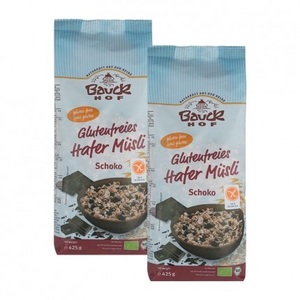 Bauckhof, Bauckhof Bio Glutenfreies Hafermüsli, Schokolade, Bauckhof Hafermüsli Schoko, glutenfrei