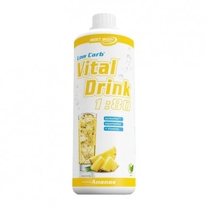 Best Body Nutrition, Best Body Nutrition Low Carb Vital Drink - Ananas, Vital Drink Konzentrat - 1000ml - Ananas