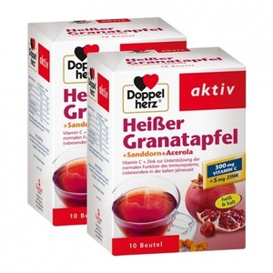 Doppelherz, Doppelherz Heisser Granatapfel mit Sanddorn + Acerola, Pulver, Doppelherz® aktiv Heißer Granatapfel + Sanddorn + Acerola