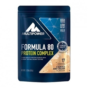 Multipower, Multipower Formula 80 Protein Complex, Cookies-Cream, Pulver, Formula 80 Protein Complex - 510g - Cookies and Cream