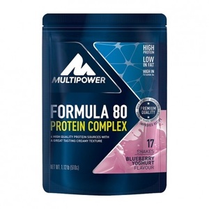Multipower, Multipower Formula 80 Protein Complex, Heidelbeere-Joghurt, Pulver, Formula 80 Protein Complex - 510g - Blueberry-Yoghurt