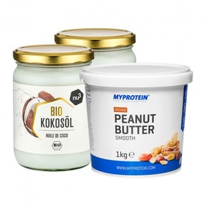 nu3, 2 x nu3 Bio Kokosöl + MyProtein Erdnussbutter fein, MyProtein Erdnussbutter, fein