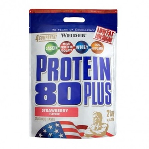 Weider, Weider Protein 80 Plus, Erdbeere, Pulver, Protein 80 Plus - 2000g - Erdbeere
