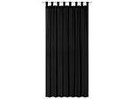 CONFORAMA, Vorhang PANAMA Abdunkelnd Unifarben Schwarz Lasche, Kräuselband Baumwolle 140 x 260 cm, Vorhang PANAMA 140x260cm pfote / kräuselband abdunkelnd schwarz