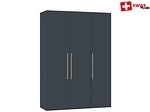 CONFORAMA, Schrank ZOUG 3 Schwingtüren grau