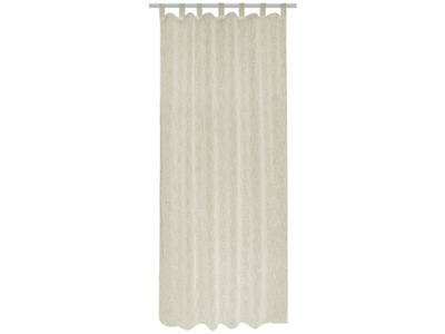CONFORAMA, Vorhang KOTA Halb abdunkelnd Bedruckt Sandfarben Lasche, Kräuselband Polyester 140 x 240 cm, Vorhang KOTA 140x240cm pfote / kräuselband halb abdunkelnd beige