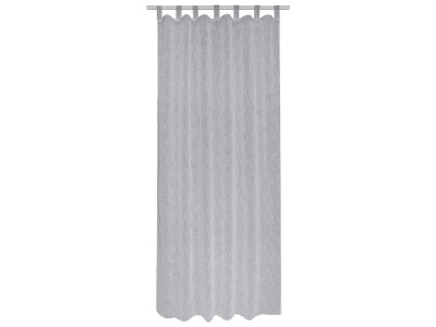 CONFORAMA, Vorhang KOTA Halb abdunkelnd Bedruckt Beige Lasche, Kräuselband Polyester 140 x 240 cm, Vorhang KOTA 140x240cm pfote / kräuselband halb abdunkelnd grau
