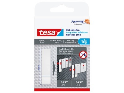 Tesa, tesa® Klebestreifen Weiß tesa Inhalt: 1 Pckg., Tesa Klebestreifen, 1kg, Tapete & Putz, 77771-00000