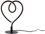 CONFORAMA, Tischlampe LED 16 x 23.5  HEART Schwarz 6 w pro, Tischlampe LED HEART 23.5cm 6W schwarz