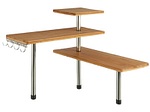 CONFORAMA, Eckregal KIKKO Bambus Braun, Northio - Eckregal aus Bambus mit 4 Haken, One Size
