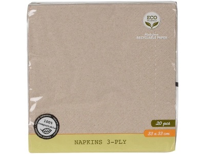 undefined, Serviette BBQ22 Papier braun, 