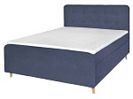 undefined, Boxspringbett FLIMS 160x200cm FLIMS 160 SORO 76, Boxspringbett FLIMS blau 160x200cm