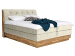 undefined, Boxspringbett ENGELBERG 160x200cm beige, Boxspringbett ENGELBERG beige 160x200cm halbfest