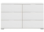 Wimex, home24 Schubladenkommode Lingga III, Livetastic Kommode 130/83/41 cm , Easy Plus A , weiss , Metall , 6 Schubladen , 130x83x41 cm , Dekorfolie,Nachbildung , Beimöbel erhältlich , 001787046084