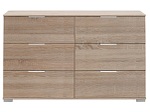 Wimex, Wimex Schubkastenkommode »Easy«, Livetastic Kommode 130/83/41 cm , Easy Plus A , Eichefarben , Metall , 6 Schubladen , 130x83x41 cm , Dekorfolie,Nachbildung , Beimöbel erhältlich , 001787037528