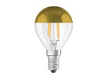 Osram, OSRAM LED-Lampe E14 Mirror CLP gold 4W 2.700K, OSRAM LED Mirror Gold 4-W-Filament-LED-Lampe E14 mit Goldkuppe