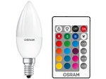 Osram, OSRAM LED EEK A (A++ - E) E14 Kerzenform 4.5 W RGBW (Ø x L) 40.4 mm x 107 mm 1 St., Osram LED E14 Kerze Matt 5W 250lm - 827 Extra Warmweiß | RGBW - Inkl. Fernbedienung - Ersatz für 40W
