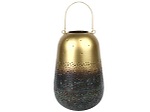 CONFORAMA, Laterne PANAY 22x33cm Metall goldfarben, 