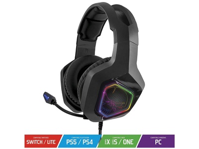 SPIRIT OF GAMER, Gaming Headset Elite H50 mit LED Rainbow-Design, SPIRIT OF GAMER Kopfhörer ELITE H50 mit Kabel