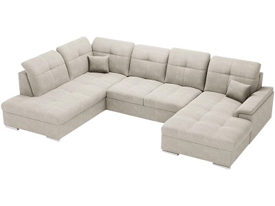 undefined, Bettsofa BRUNO Polyester elfenbein, Ecksofa BRUNO Polyester elfenbein