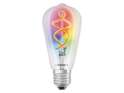 LEDVANCE, LEDVANCE LED-Leuchtmittel EEK: G (A - G) 4058075609914 E27 4.5 W Warmweiß, Ledvance SMART+ WiFi 4,5-W-LED-Lampe EDISON, E27, 300 lm, RGBW, 2700-6500 K, dimmbar, Alexa, App