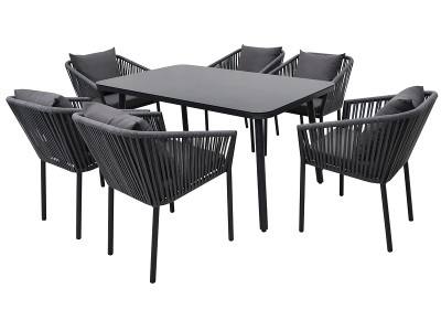 undefined, Set Tisch und Stühle DAX schwarz, 