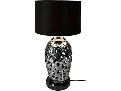CONFORAMA, Tischlampe 57 x 30  ALICE Schwarz 60 w pro, Tischlampe ALICE 57cm 60W schwarz