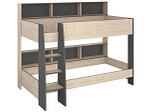 CONFORAMA, Hochbett TAMTAM Eiche, Grau 90x200 cm, 