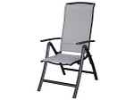 CONFORAMA, Verstellbarer Gartensessel SANTA FE Aluminium Hellgrau, 