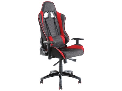 CONFORAMA, Bürosessel CHRIS Schwarz, Rot, Gaming Sessel CHRIS Synthetisches Leder