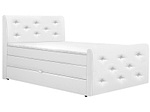 BOXSPRING BY CONFO, Boxspringbett BOXSPRING BY CONFO BLING II 160 x 200 cm, Boxspringbett BLING II weiss 160x200cm flexibel