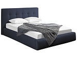 CONFORAMA, Bett 140 x 200 cm NORA Stoff, Bett NORA 140x200cm Stoff dunkelblau