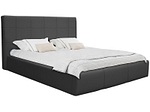 CONFORAMA, Bett 140 x 200 cm NORA Lederlook, Bett NORA 140x200cm pu grau anthrazit