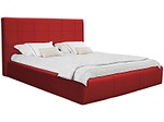 CONFORAMA, Bett 140 x 200 cm NORA Lederlook, Bett NORA 140x200cm pu rot
