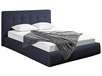 CONFORAMA, Bett 160 x 200 cm NORA Stoff, Bett NORA 160x200cm Stoff dunkelblau