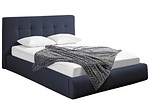 CONFORAMA, Bett 180 x 200 cm NORA Stoff, Bett NORA 180x200cm Stoff dunkelblau