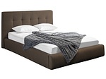 CONFORAMA, Bett 180 x 200 cm NORA Stoff, Bett NORA 180x200cm Stoff rotbraun