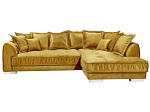 CONFORAMA, Ecksofa PASCHA Stoff ocker, gelb, MID.YOU Ecksofa in mikrovelours goldfarben , Pascha , Textil, Holzwerkstoff , 308x194 cm , Mikrovelours,Mikrofaser , Rücken echt , 002220012902
