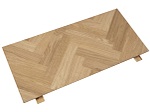CONFORAMA, Set mit 2 Verlängerungen BRIGHTON 45x95x2.5cm, Livetastic Ansteckplatte , Brighton , Eichefarben , Holz , Eiche , furniert, massiv , 45x2.5 cm , geölt,Echtholz , 001749060402