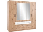 CONFORAMA, Schrank 5 Tür(en) Schwingtür(en) 6 Schublade(n) FLORA Holz, Spanplatte, Drehtürenschrank FLORA eiche 5 Türen 6 Schubladen