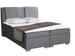 BOXSPRING BY CONFO, Boxspringbett FAUST 160 x 200 cm, Boxspringbett FAUST grau 160x200cm fest