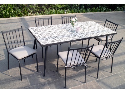 undefined, Gartenstuhl CERAMICA Metall schwarz, 
