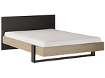 CONFORAMA, Bett DUPLEX Kastanie, Schwarz 140x200 cm, Bett DUPLEX 140x200cm schwarz