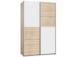 CONFORAMA, Schrank, 2-türig JOKER II 2 Schiebetüren weiss, sonoma, 