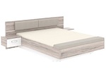 CONFORAMA, Bett, 2 Nachttische-Set 160 x 200 cm DOLCE Dekor, 