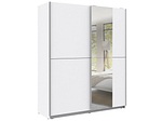CONFORAMA, Schrank 2 Tür(en) Schiebendetür(en) Schublade(n) SANDY Weiss, Schwebetürenschrank SANDY weiss 2 Türen