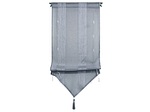 CONFORAMA, Vorhang RAYURE Durchsichtig Gestreift Grau Tunnel Polyester 60 x 120 cm, 